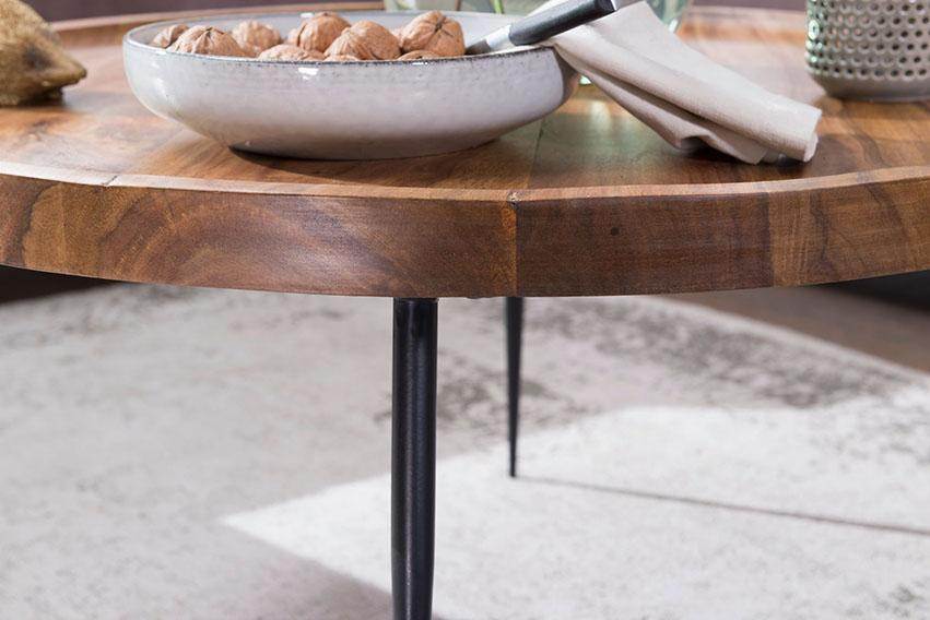 Solid Wood Indiana Lass Round Coffee Table  Stone - Image 12