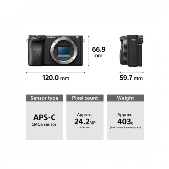 Sony Alpha ILCE-6400L 24.2MP Mirrorless Camera (Black)