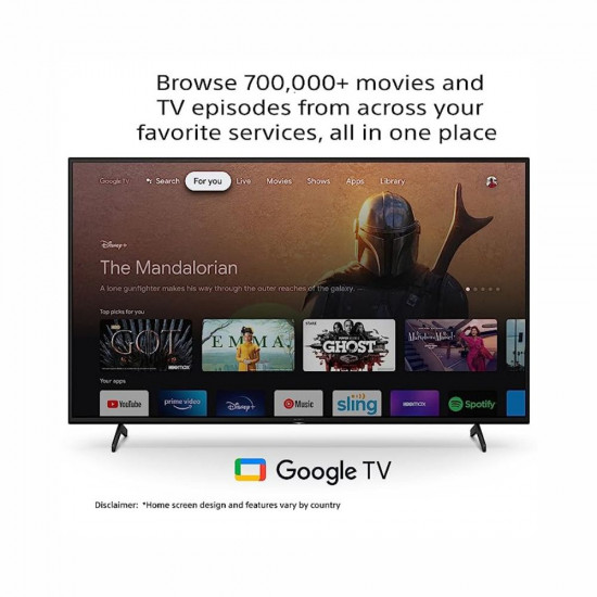 Sony Bravia 139 cm 55 inches 4K Ultra HD Smart LED Google TV KD 55X74K Black