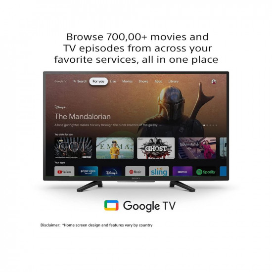 Sony Bravia 80 cm (32 inches) HD Ready Smart LED Google TV KD-32W820K (Black) (2022 Model) | with Alexa Compatibility