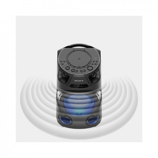 Sony MHC-V13 Wireless Portable Party Speaker with Bluetooth connectivity (Jet bass Booster,Karaoke/Guitar, USB, CD, Music Center app)