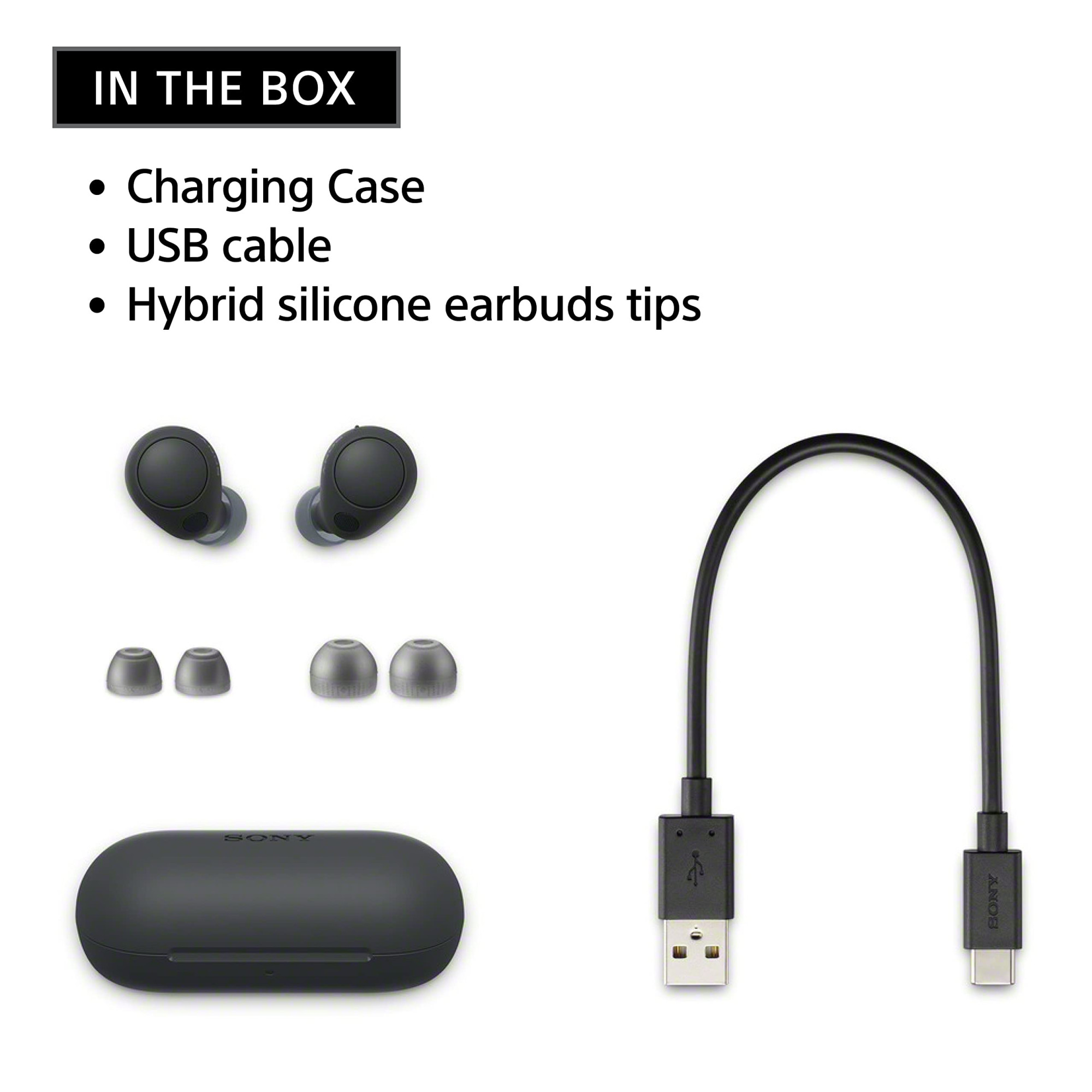 Sony WF-C700N Noise Cancellation Bluetooth Earbuds with Mic TWS Up to 20Hrs Battery Adaptive Sound Control- Black