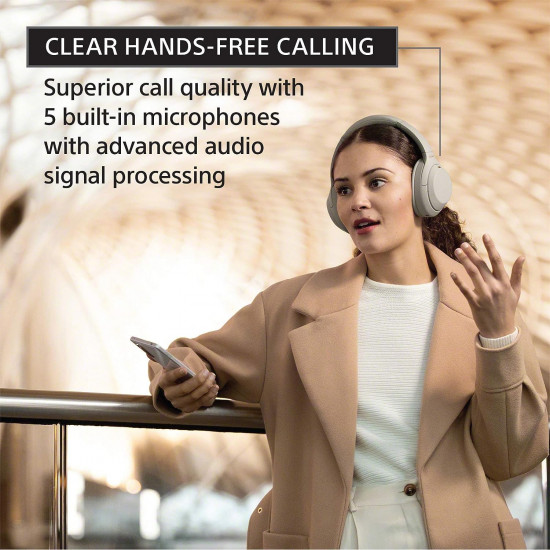 Sony WH-1000XM4 Industry Leading Wireless Noise Cancellation Bluetooth Over Ear Headphones with Mic for Phone Calls