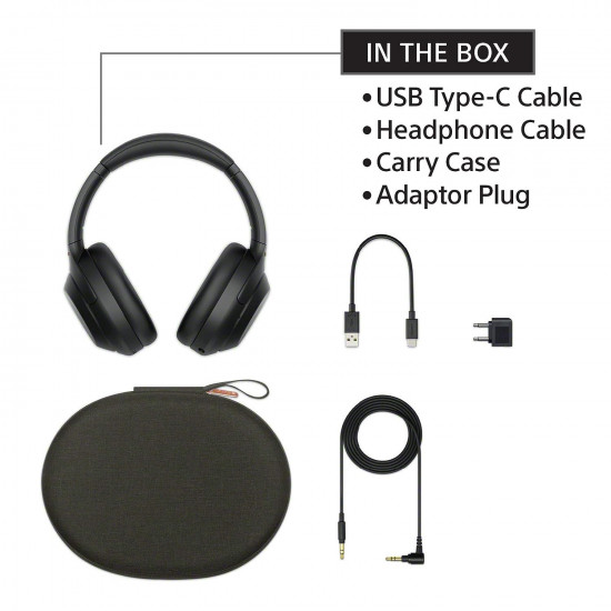 Sony WH-1000XM4 Industry Leading Wireless Noise Cancellation Bluetooth Over Ear Headphones with Mic for Phone Calls