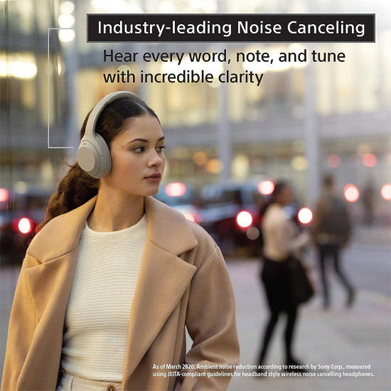 Sony WH-1000XM4 Industry Leading Wireless Noise Cancellation Bluetooth Over Ear Headphones with Mic for Phone Calls