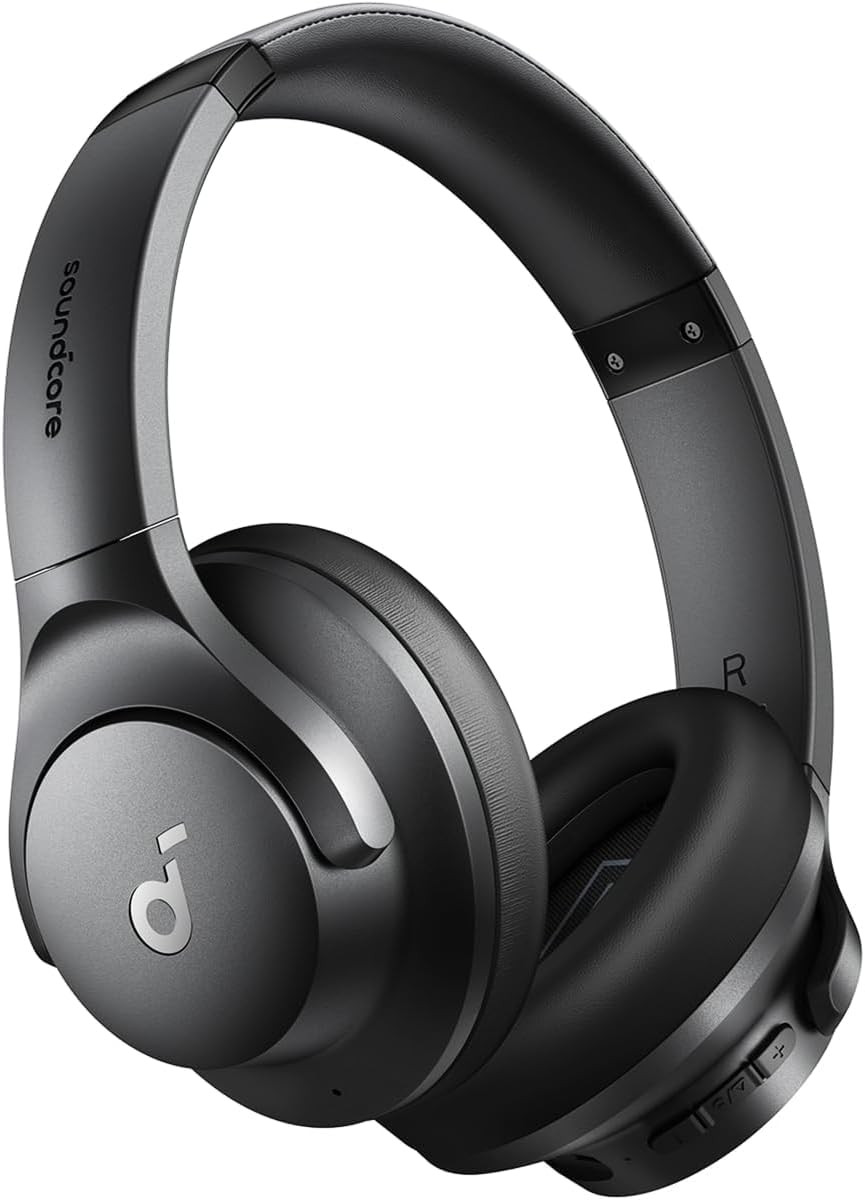 soundcore by Anker Q20i Wireless Bluetooth Over-Ear Headphones with Hybrid Active Noise Cancelling 40h Playtime in ANC Mode Hi-Res Audio Deep Bass Personalization via App Black