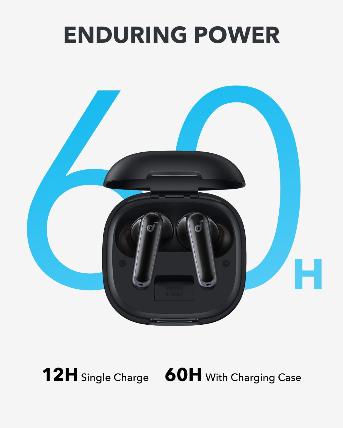 soundcore P40I by AnkerNoise Cancelling Wireless in Ear EarbudsAdaptive Noise Cancelling to EnvironmentsHeavy Bass60H Playtime2-in-1 Case and Phone StandIpx5Wireless ChargingBluetooth 53