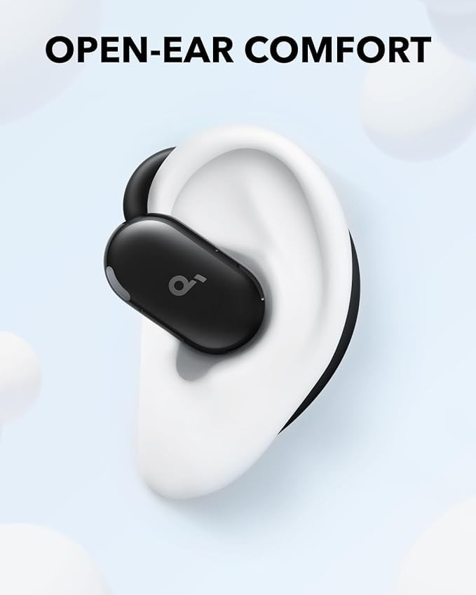 soundcore V20i by Anker Open-Ear Headphones Adjustable Ear Hooks Ultra-Comfort Snug Fit 16mm Drivers 4 Mics IP55 LED Lights 36H Playtime Fast ChargingBluetooth 54 Multipoint Connection