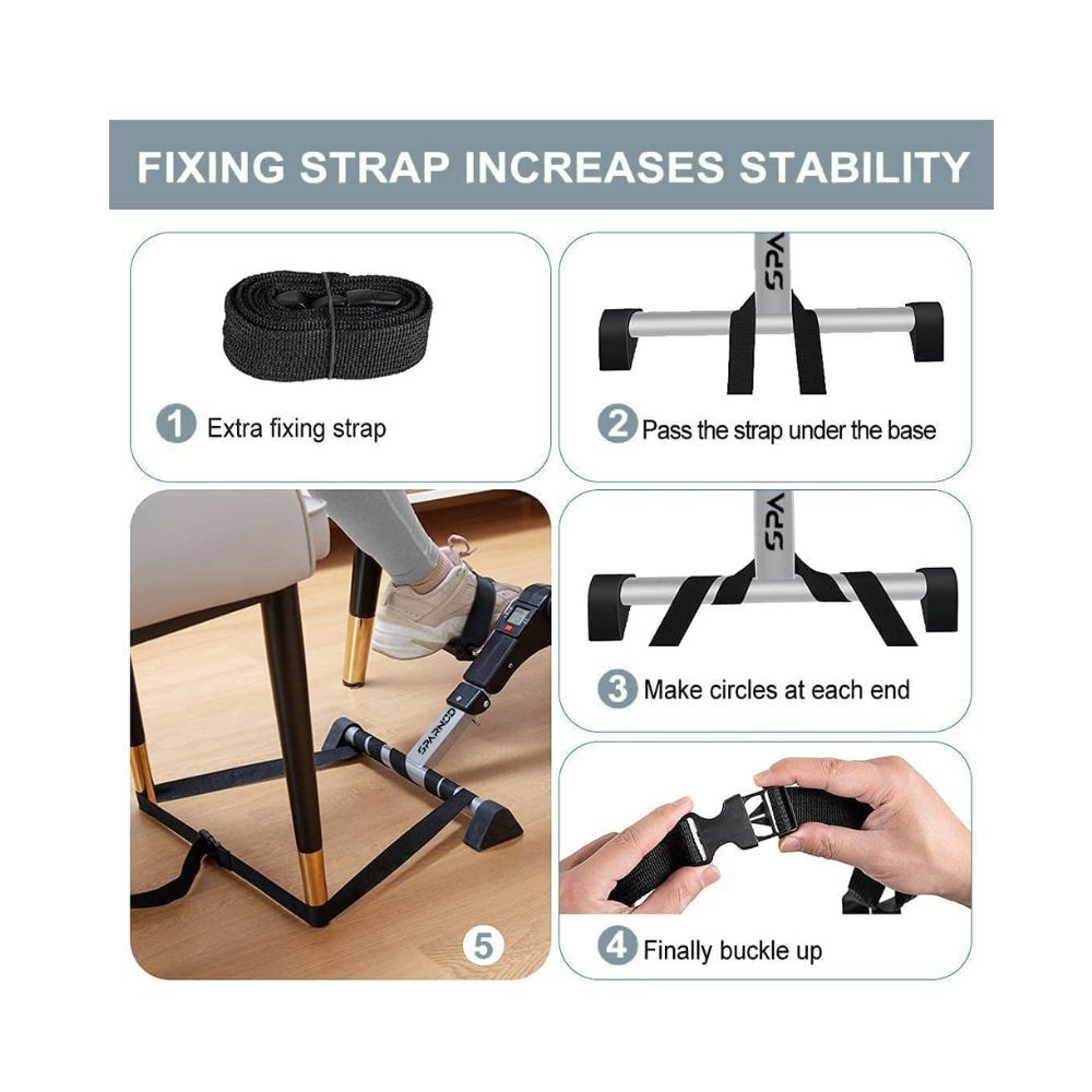 Sparnod Fitness SMB-100 Mini Cycle Pedal Exerciser with Adjustable Resistance