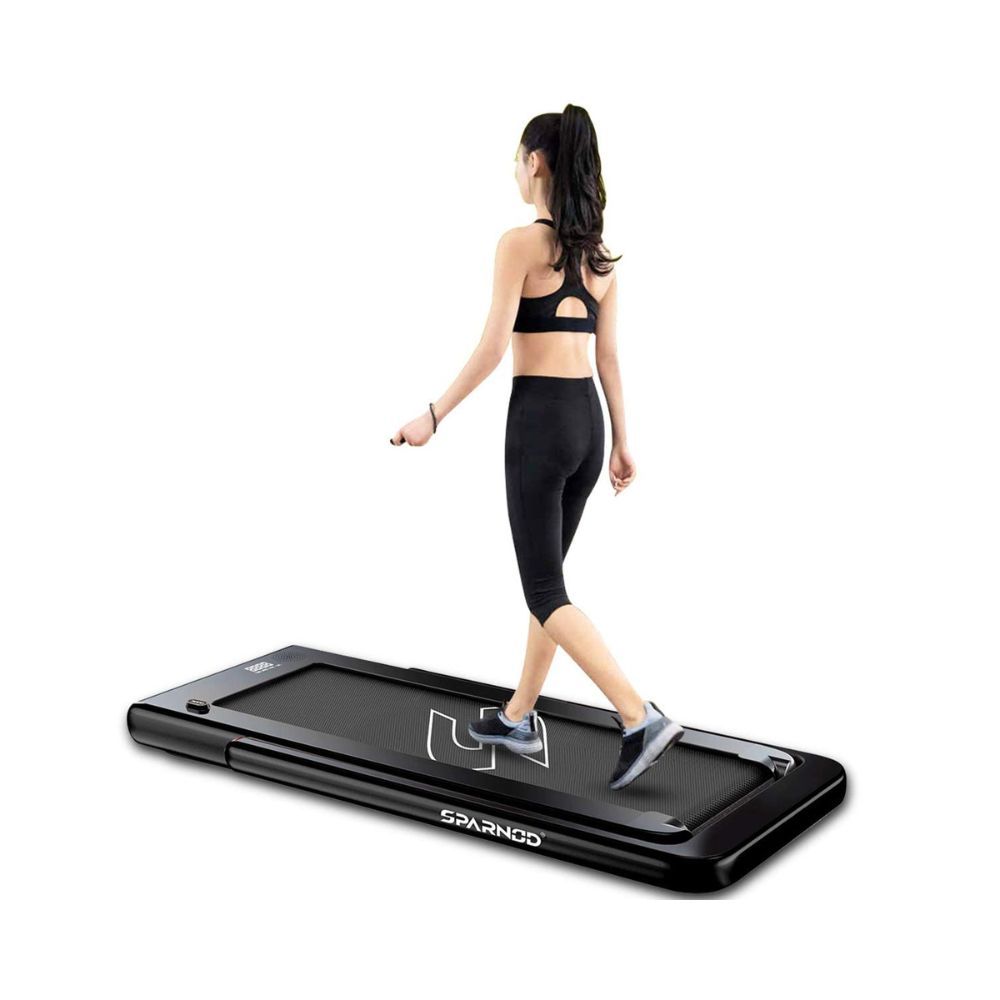 Sparnod Fitness STH-3000 Series (4 HP Peak) 2 in 1 Foldable Treadmill for Home