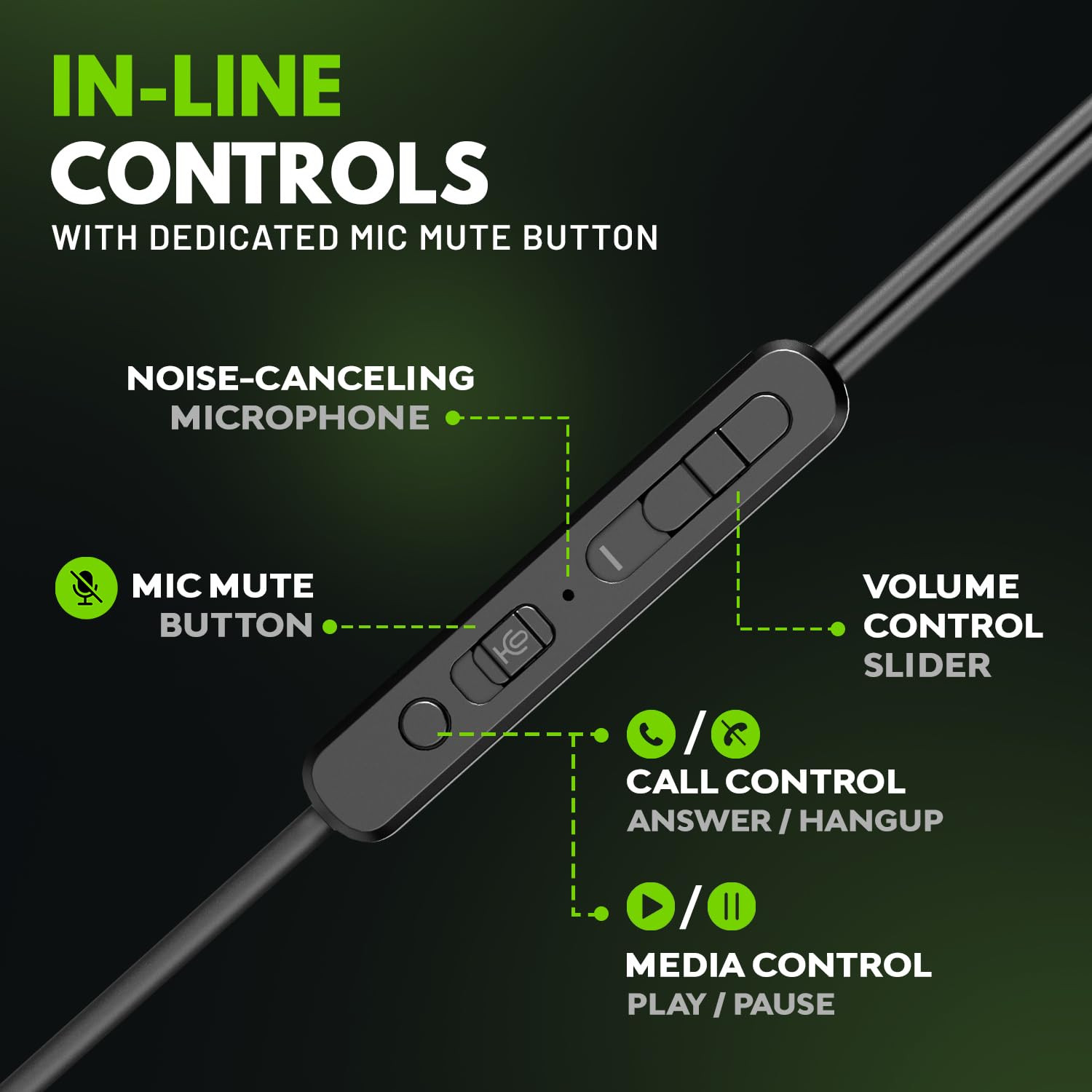 SpinBot BattleBudz C10 Wired in Ear Type-C Gaming Earphones with Detachable Boom Mic  10mm Drivers  Dedicated Mic Mute Switch