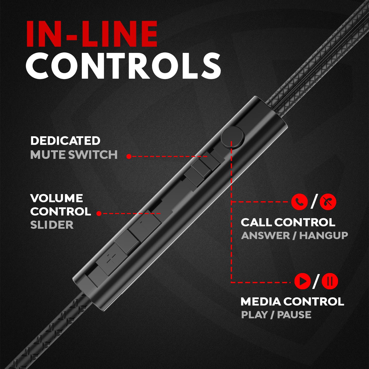 SpinBot BattleBudz C30 Wired in Ear Type C Gaming Earphone with Detachable Boom Mic 12mm Drivers  Dedicated Mic Mute Switch