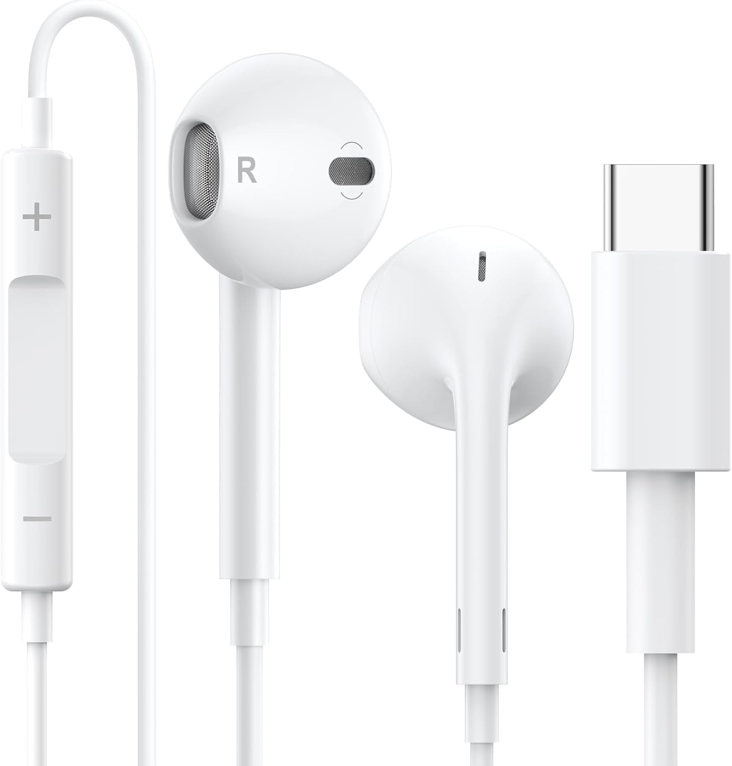 sprtoybat Original Type C Earphone Wired Type-C in Ear Earbuds Only for iPhone 1515 Plus15 Pro15 Pro Max Wired Earphones Noise Isolation Deep Bass Stereo Sound Headset with Mic EarphoneUSB C