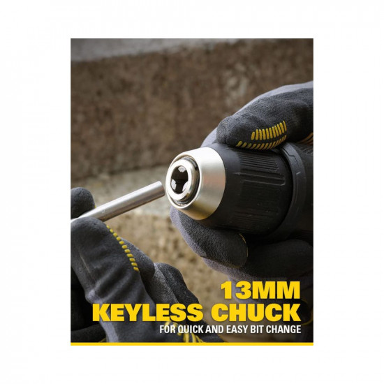 STANLEY FATMAX SCD711D2K-B1 20V 2.0Ah 13 mm Cordless Brushed Hammer Drill Machine With 2x2.0Ah Batteries & 1pc Charger