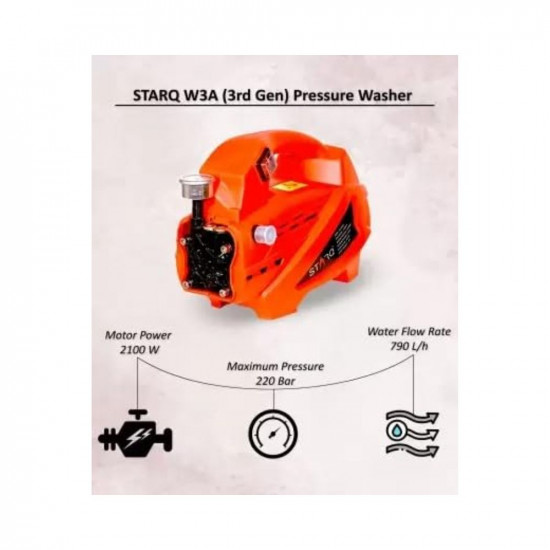 STARQ W3A HIGH Pressure Washer 2100 WATTS 150 BAR All in ONE Combo (Updated Model)
