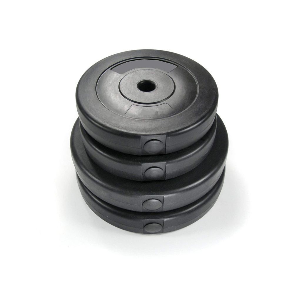 StarX PVC 12Kg Weight with 3Ft Curl Rod Home Gym, Black