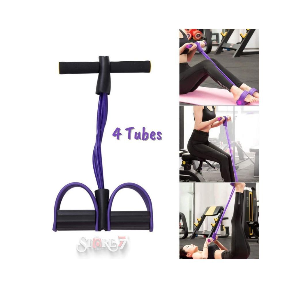 Store77 4-Tube Exercise Pedal Pull Reducer - Resistance Band Yoga Sports Equipment