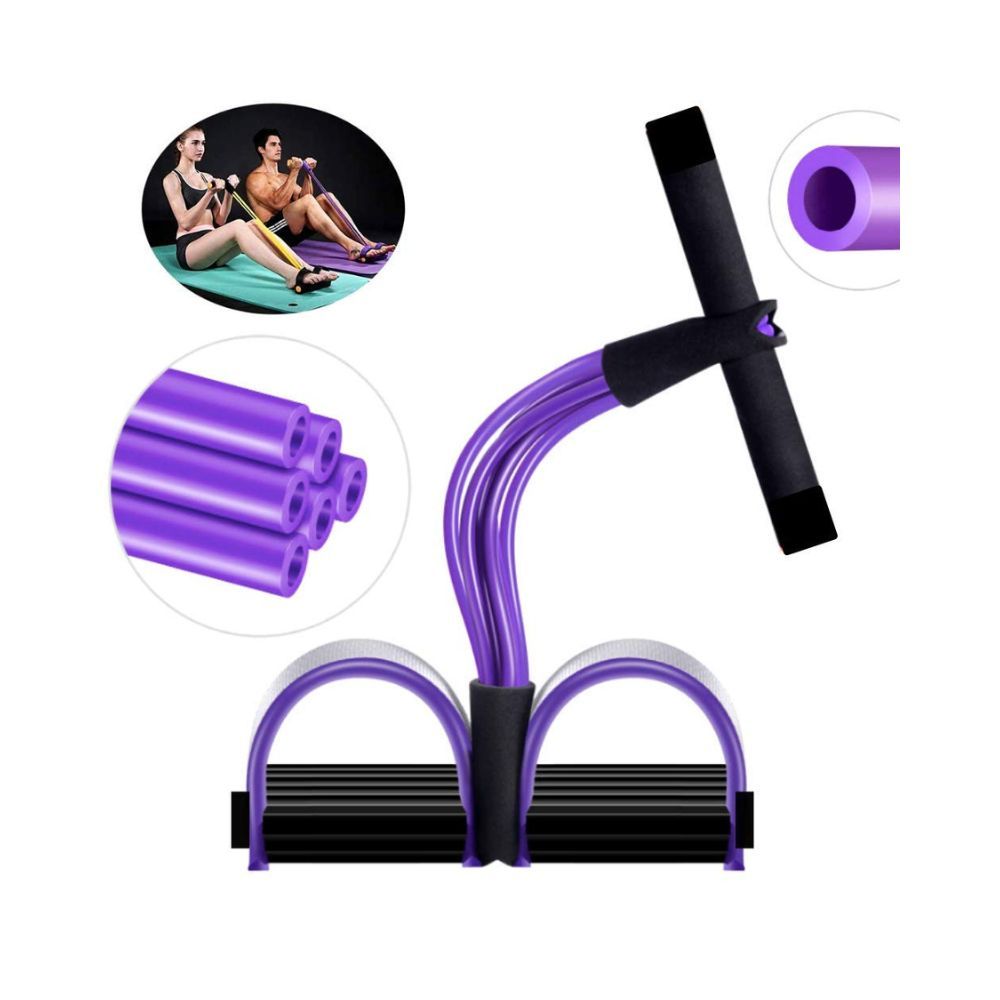 Store77 4-Tube Exercise Pedal Pull Reducer - Resistance Band Yoga Sports Equipment