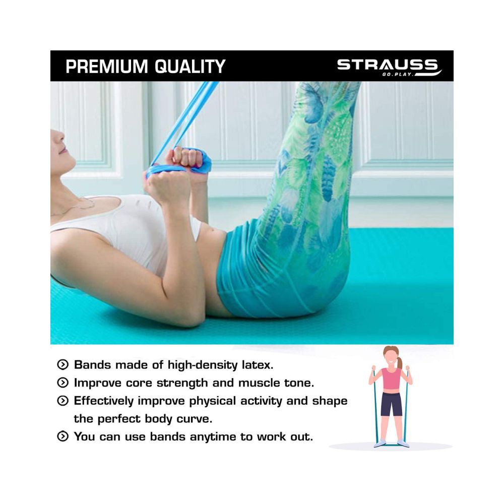 Strauss Yoga Resistance Bands (Pack of 3)