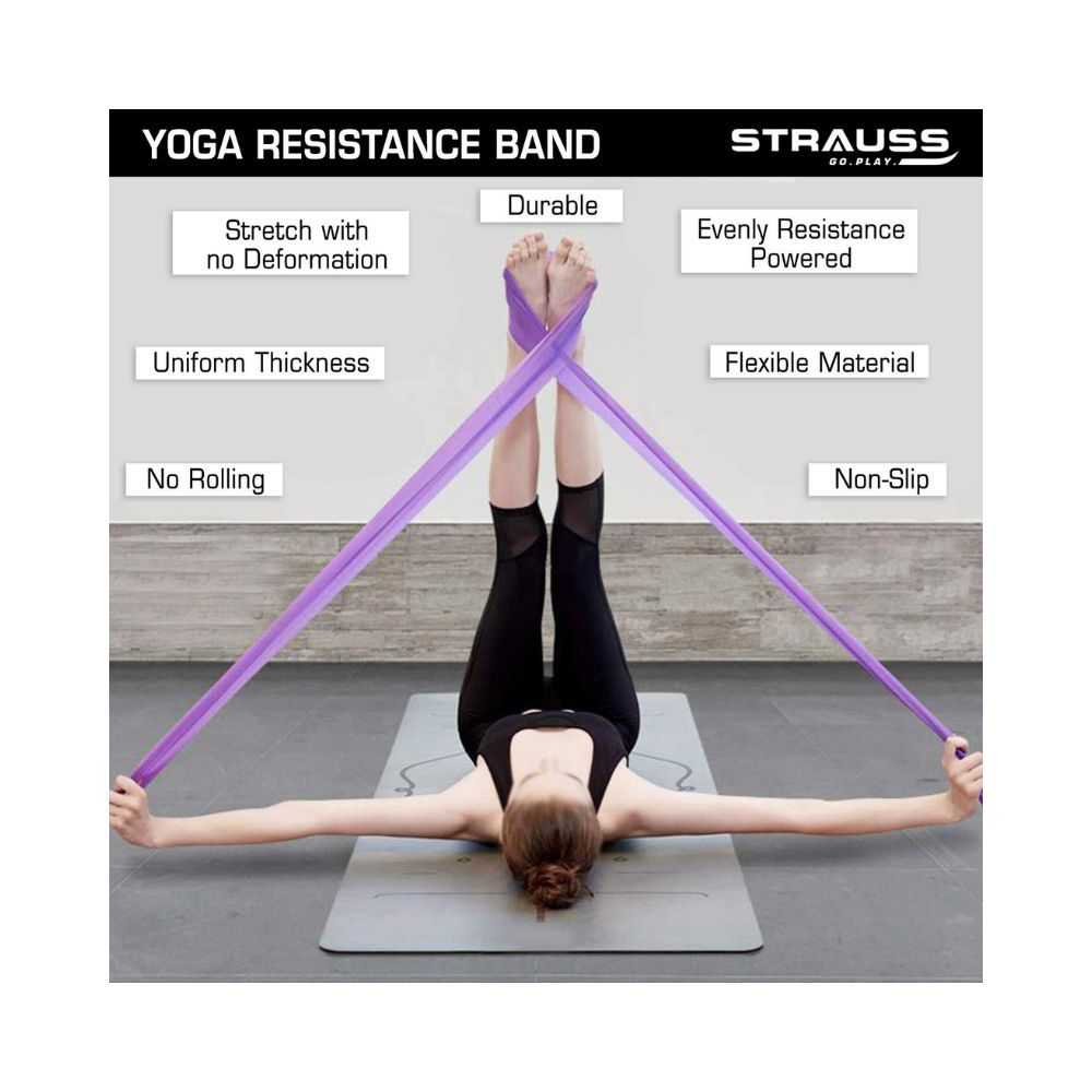 Strauss Yoga Resistance Bands (Pack of 3)