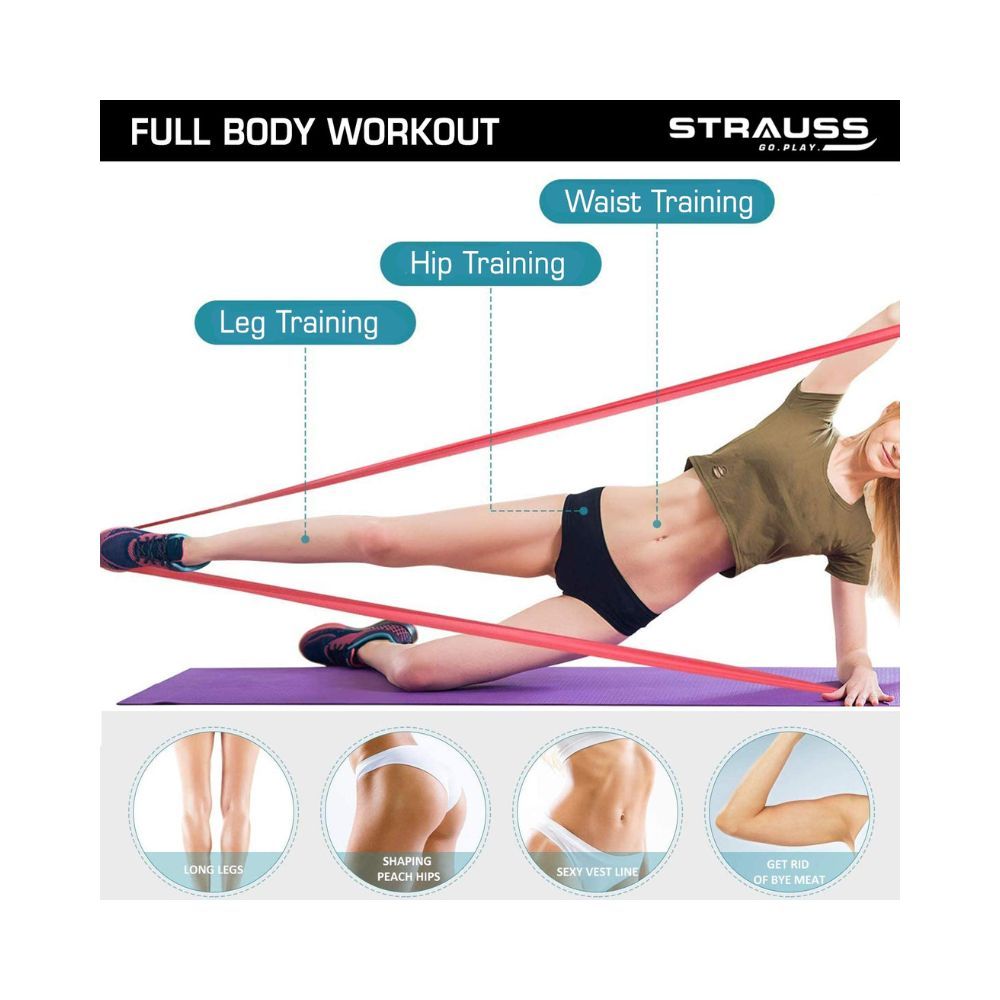 Strauss Yoga Resistance Bands (Pack of 3)