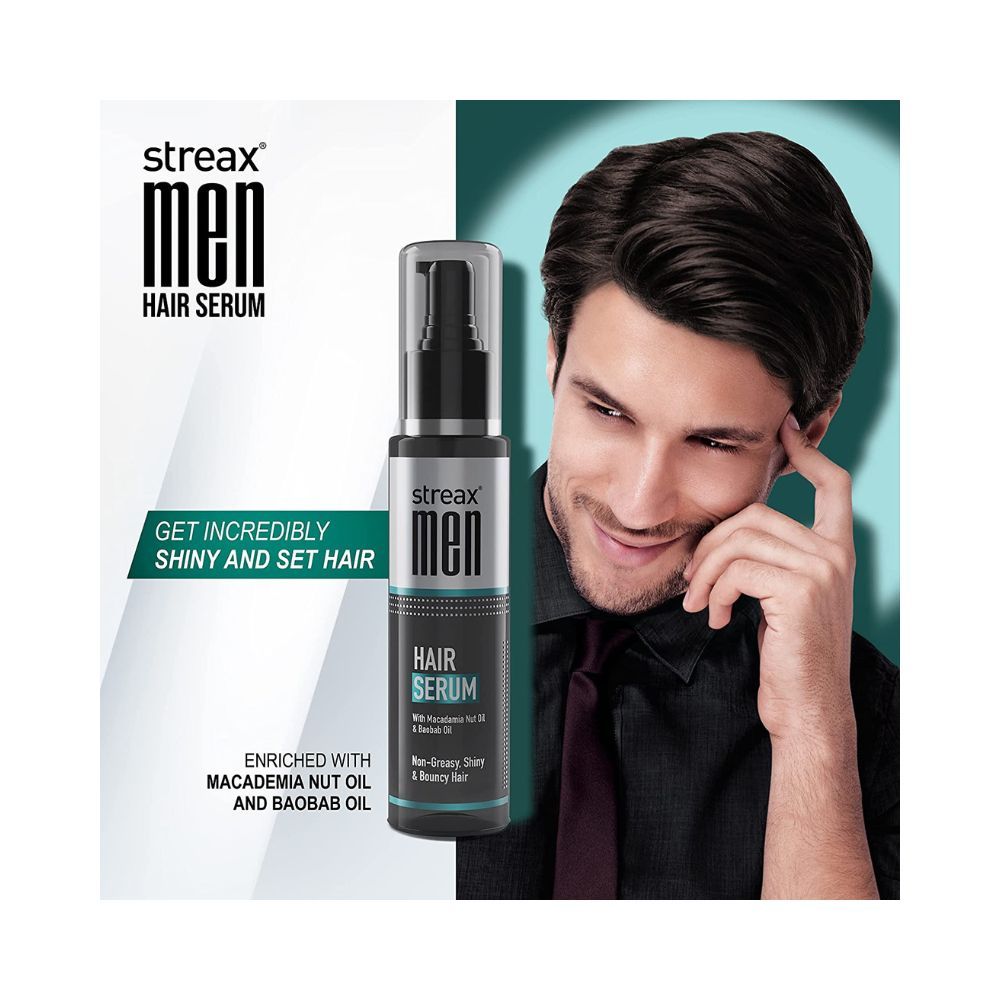 Streax Hair Serum for Men, 100ml | Enriched with Macadamia Nut Oil