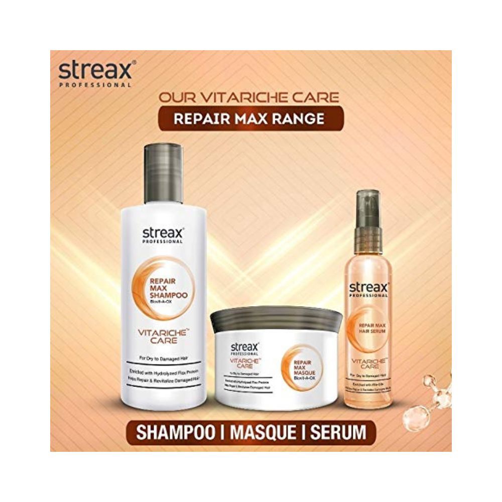 Streax Professional Vitariche Care Repair Max Hair Serum For Men & Women