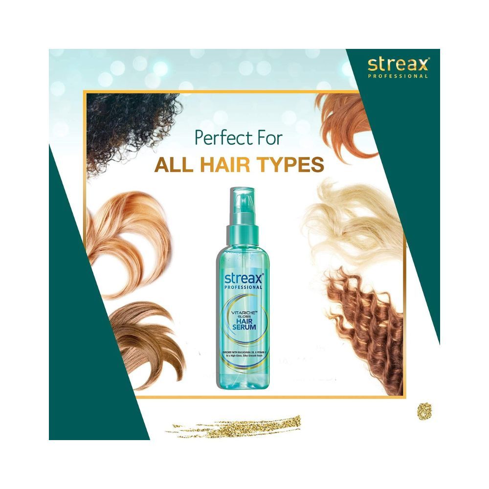 Streax Professional Vitariche Gloss Hair Serum For Women & Men Streax Professional Vitariche Gloss Hair Serum For Women & Men