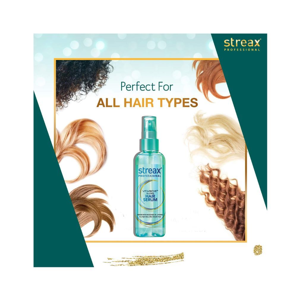 Streax Professional Vitariche Gloss Hair Serum For Women & Men