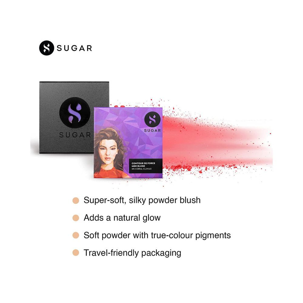 SUGAR Cosmetics - Contour De Force - Mini Blush - 02 Pink Pinnacle