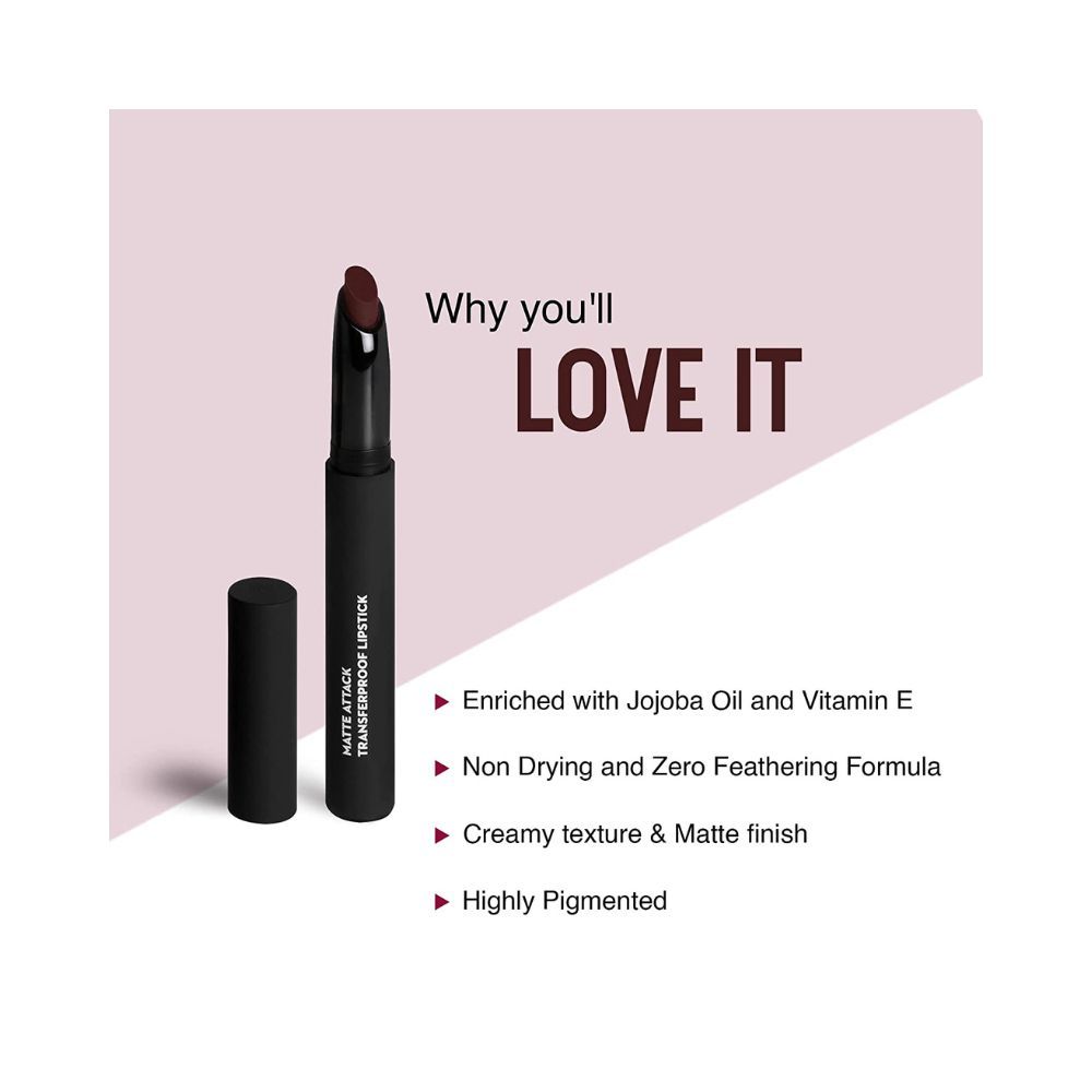 SUGAR Cosmetics - Matte Attack - Transferproof Lipstick