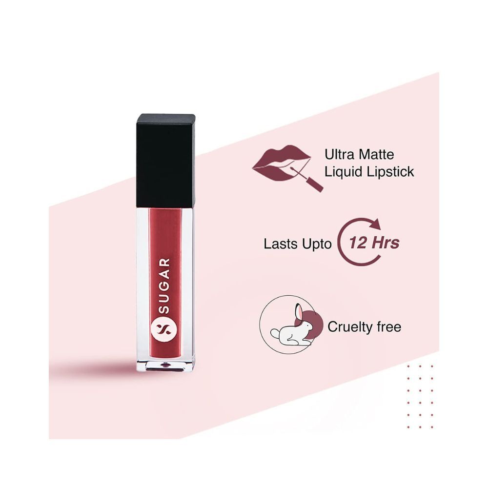 SUGAR Cosmetics - Smudge Me Not - Mini Liquid Lipstick - 44 Preach Peach - 1.1 ml - Ultra Matte
