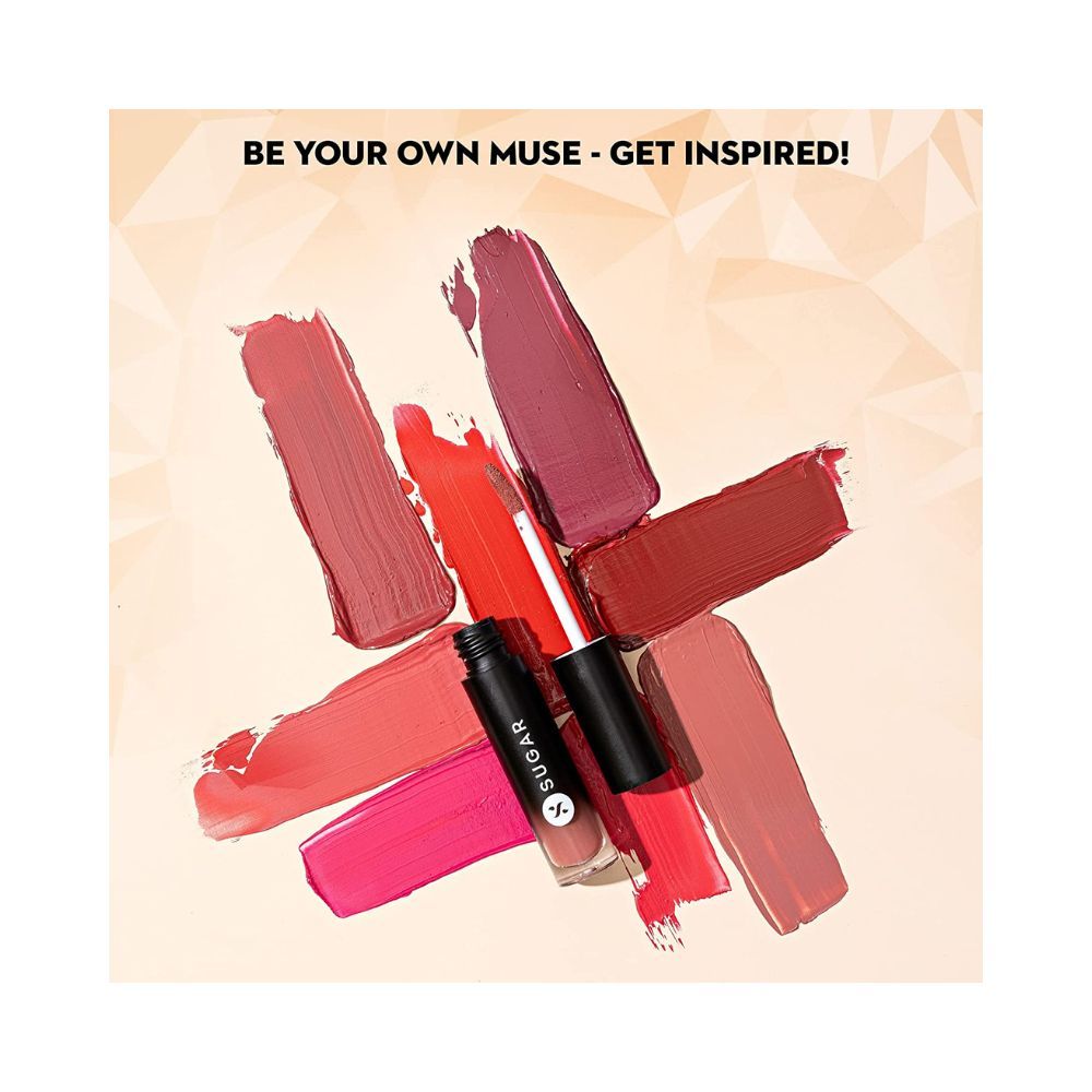 SUGAR Cosmetics Mousse Muse Maskproof Lip Cream Lipstick - 03 Red Square | Waterproof | Last More than 24 Hrs