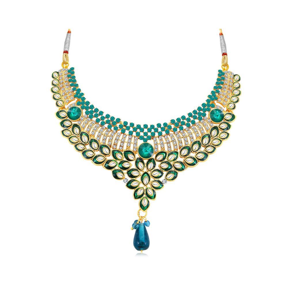 Sukkhi Attractive Gold Plated Necklace Kada Combo Set for Women (CBMIX104227)