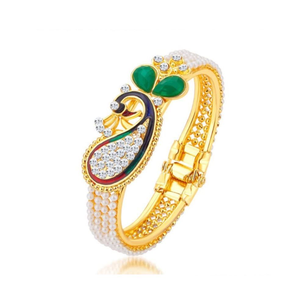 Sukkhi Attractive Gold Plated Necklace Kada Combo Set for Women (CBMIX104227)