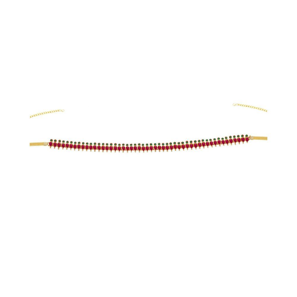 Sukkhi Luxurious Drop Gold Plated Colour Stone Kamarband For Women (KB103219)