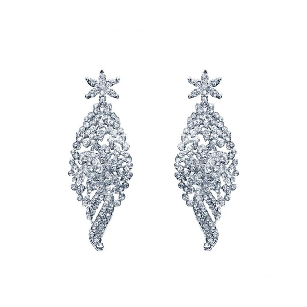 Sukkhi Sleek Rhodium plated AD Stone Necklace Set for Women