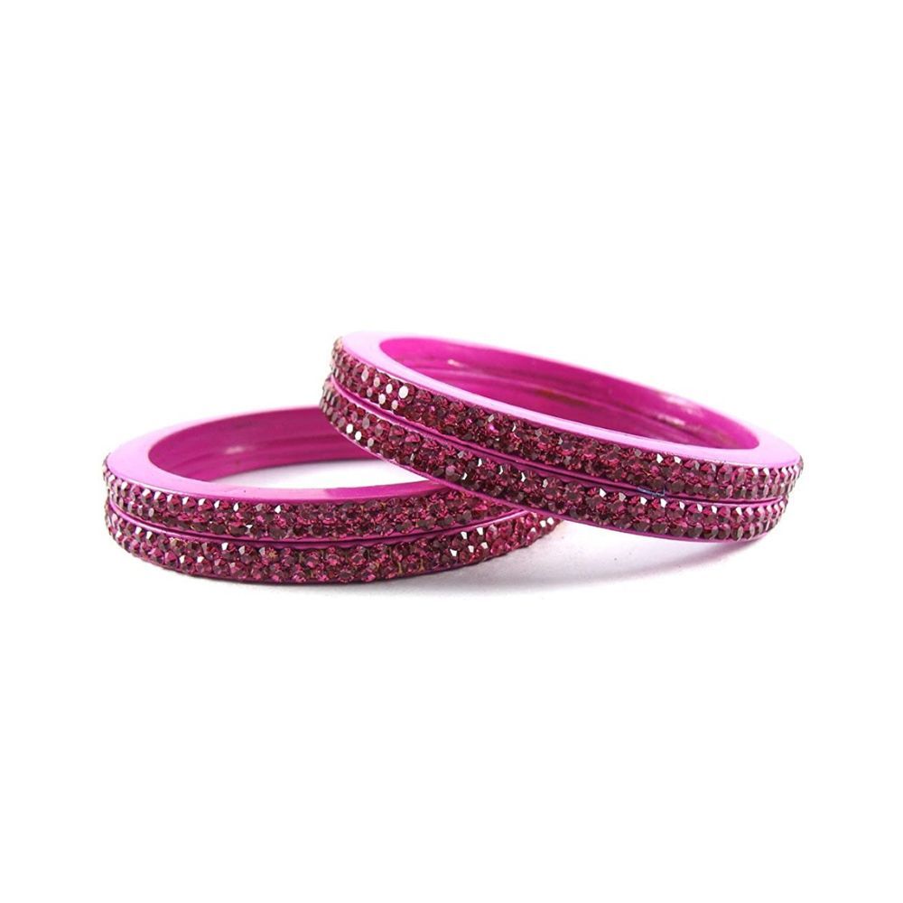 Sukriti Lac and Cubic Zirconia Bangles for Women & Girls, Set of 4