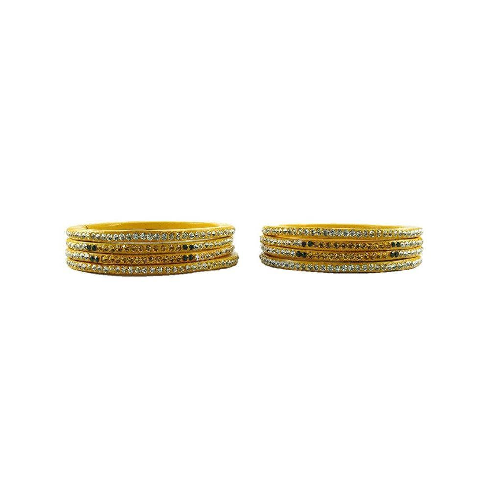 Sukriti Lac and Cubic Zirconia Bangles for Women & Girls (Set of 8)