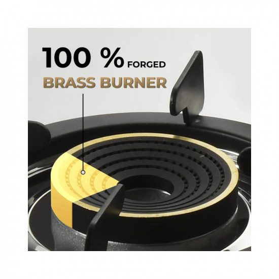Sunshine Regal Pro Gas Stove Toughened Glass Cooktop Manual Ignition| Stainless Steel Frame | ISI Certified | 2 Years General Warranty (Burner, Gas Valve and Glass - 5 Years) (3 Burner)
