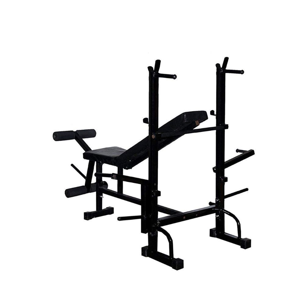 SX Fitness 8 in 1 Multipurpose Incline or Decline Heavy Duty Home Gym Bench- 250 kg, Black