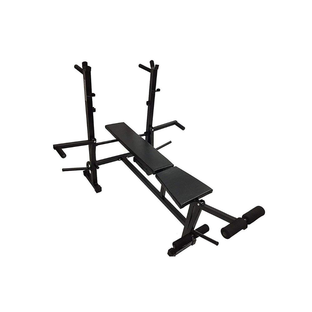 SX Fitness 8 in 1 Multipurpose Incline or Decline Heavy Duty Home Gym Bench- 250 kg, Black