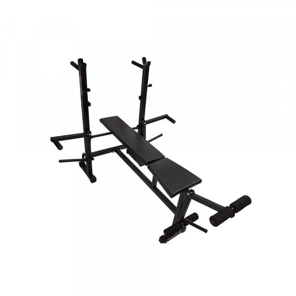 SX Fitness 8 in 1 Multipurpose Incline or Decline Heavy Duty Home Gym Bench for Multiple Workouts and Strength Training - 250 kg, Black