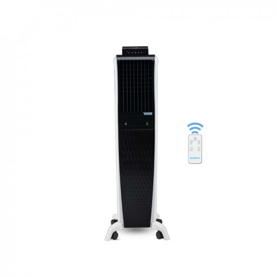 Symphony Diet 3D 55i+ Portable Tower Air Cooler For Home with 3-Side Honeycomb Pads, Magnetic Remote