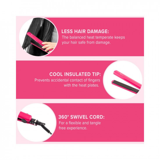 Syska Hair Straightener for Women, Ceramic Coated Plates,60 seconds Rapid Heating function