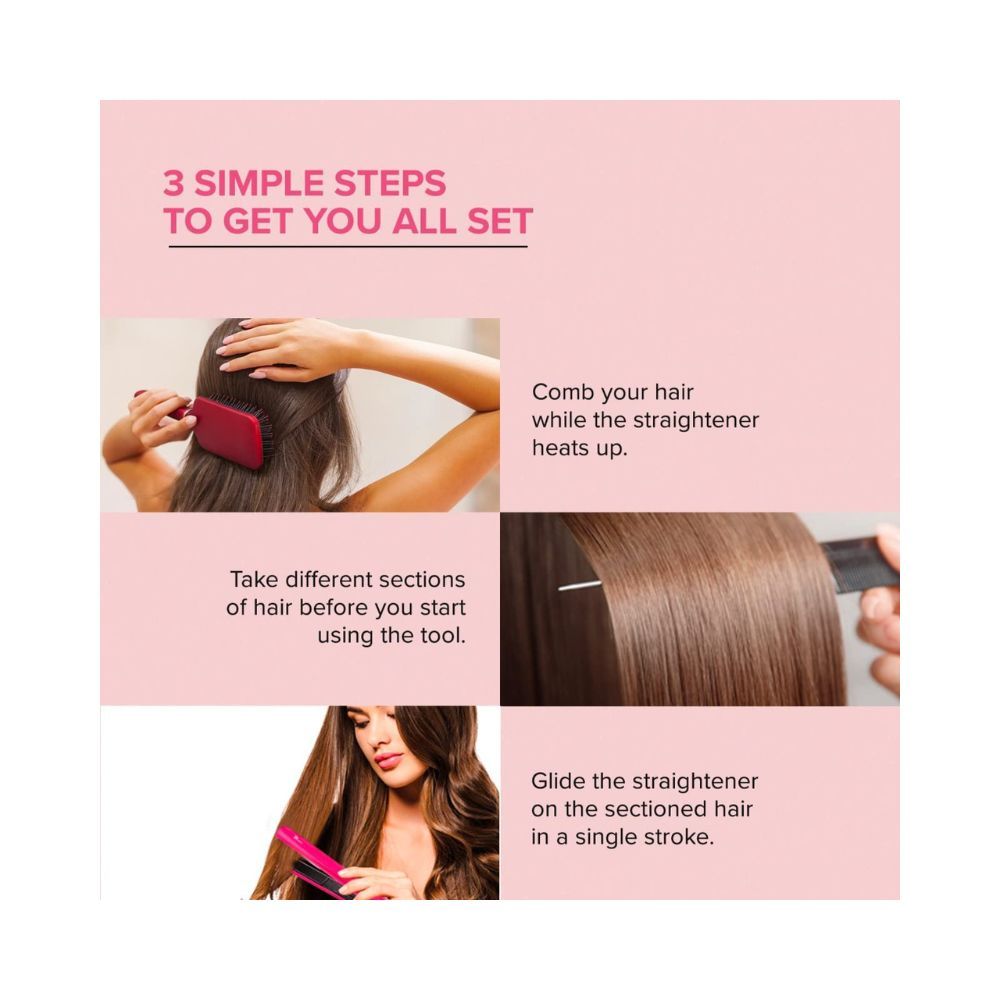 Syska HS6810 Hair Straightener (Pink)