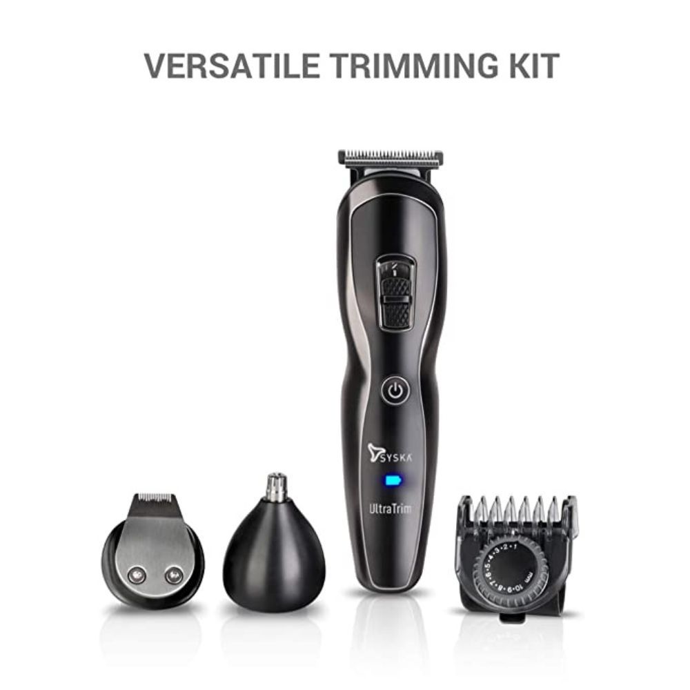 SYSKA HT3333K Corded & Cordless Stainless Steel Blade Grooming Trimmer(Black)
