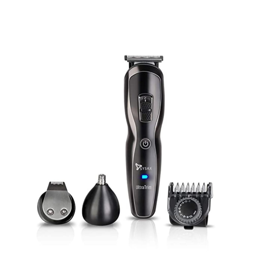 SYSKA HT3333K Corded & Cordless Stainless Steel Blade Grooming Trimmer(Black)