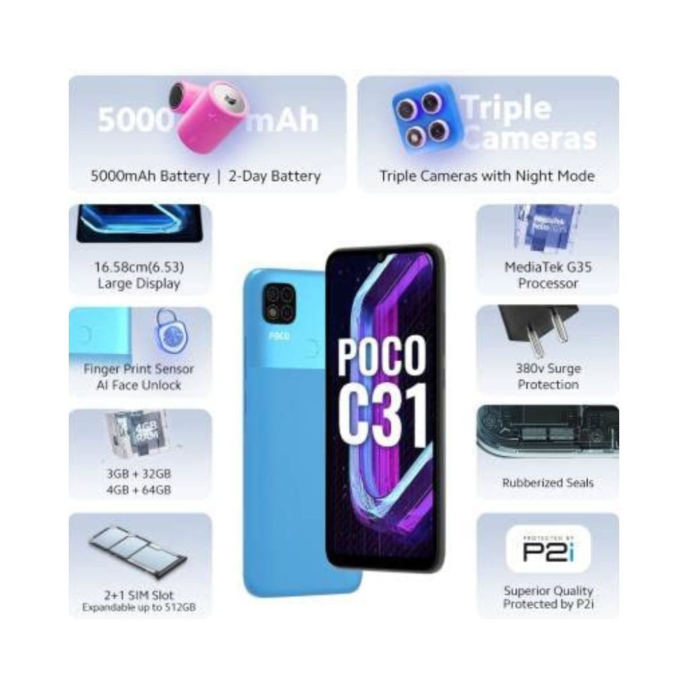 Tarun Mobiles POCO C31 (Royal Blue, 64 GB) (4 GB RAM)