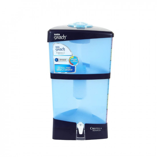 TATA Swach Cristella Advance+ Gravity Water Purifier, 18L (9+9), Blue